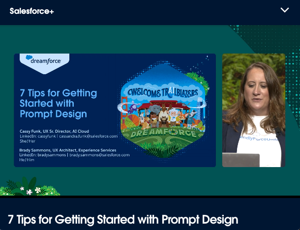 7 Tips for Getting Started with Prompt Design on Salesforce+.